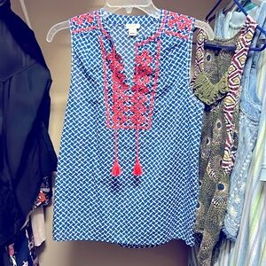 J. Crew blue tank size 4